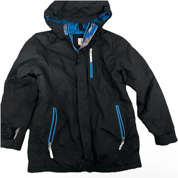 Lands End Black Puffer Winter Jacket Size Medium (10-12) - Picture 1 of 3